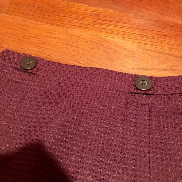 NWT Petite Jacquard Burgundy Plum Pencil Skirt - Picture 7 of 8